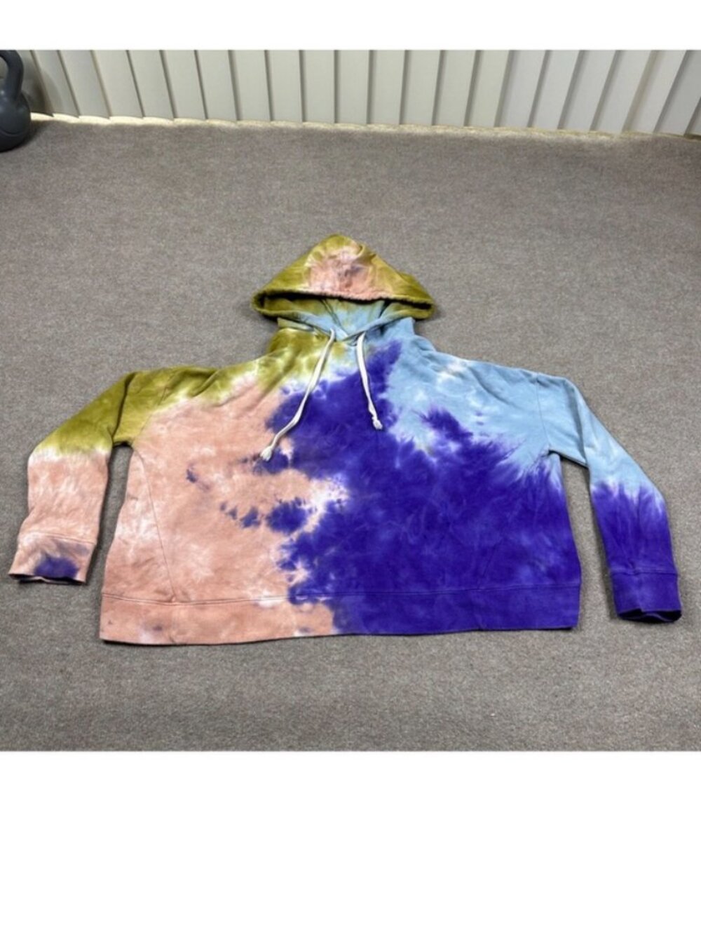 Out From Under Hoodie Womens Size M Multicolor Boxy Crop Urban Outfitters - Picture 3 of 6